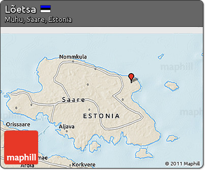 Shaded Relief 3D Map of Lõetsa