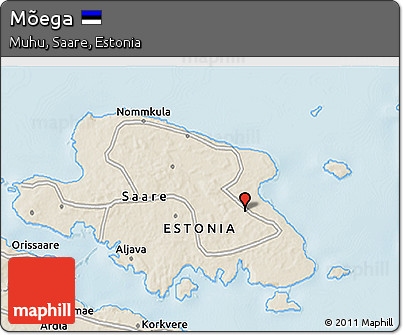 Shaded Relief 3D Map of Mõega