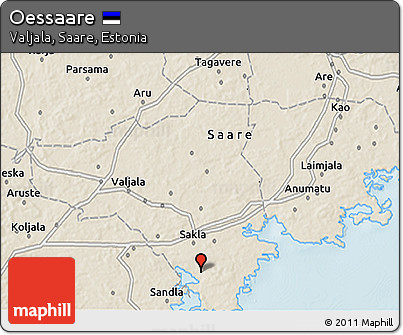 Shaded Relief 3D Map of Oessaare
