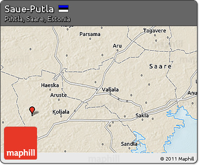 Shaded Relief 3D Map of Saue-Putla