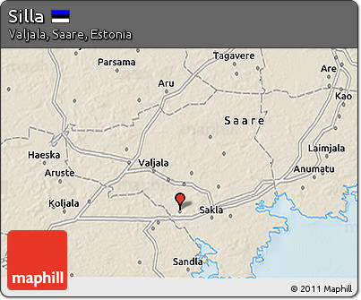Shaded Relief 3D Map of Silla