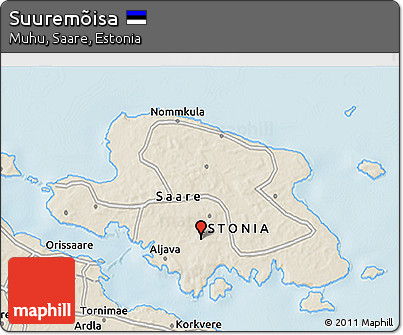 Shaded Relief 3D Map of Suuremõisa