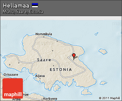 Shaded Relief 3D Map of Hellamaa