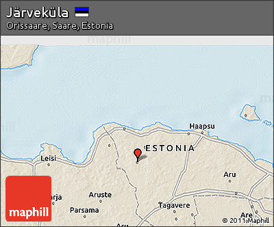 Shaded Relief 3D Map of Järveküla