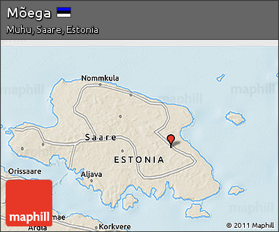 Shaded Relief 3D Map of Mõega