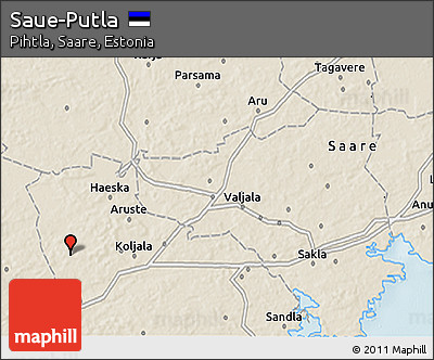 Shaded Relief 3D Map of Saue-Putla