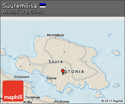 Shaded Relief 3D Map of Suuremõisa