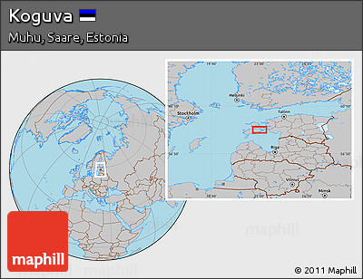 Gray Location Map of Koguva