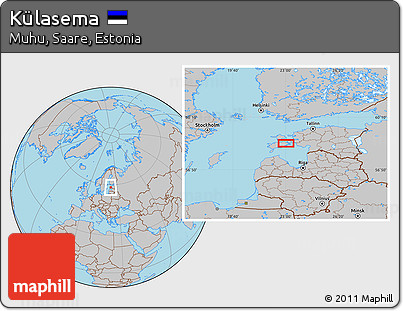 Gray Location Map of Külasema