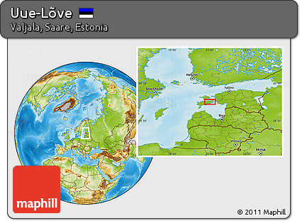 Physical Location Map of Uue-Lõve