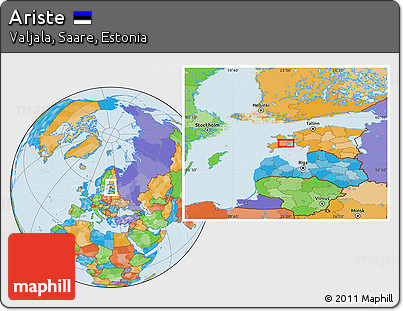 Political Location Map of Ariste