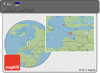 Savanna Style Location Map of Kapi