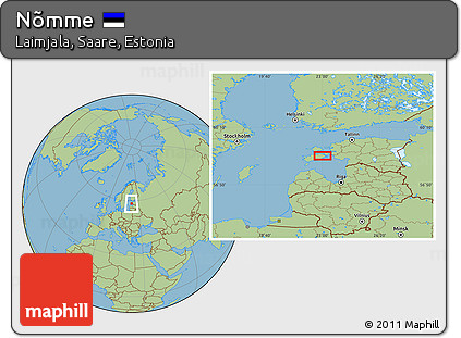 Savanna Style Location Map of Nõmme