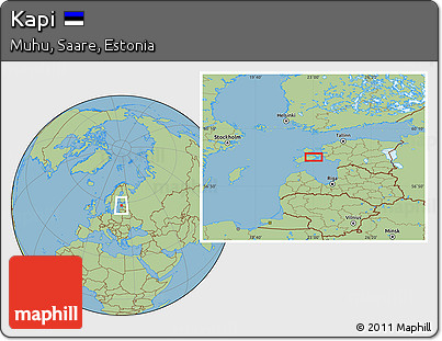 Savanna Style Location Map of Kapi