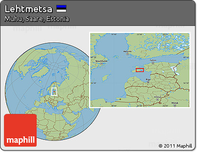 Savanna Style Location Map of Lehtmetsa