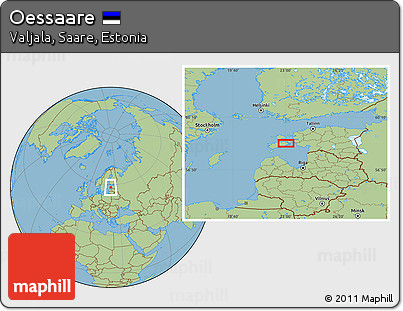 Savanna Style Location Map of Oessaare