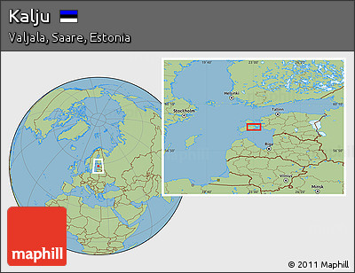 Savanna Style Location Map of Kalju