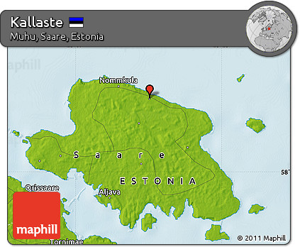 Physical Map of Kallaste