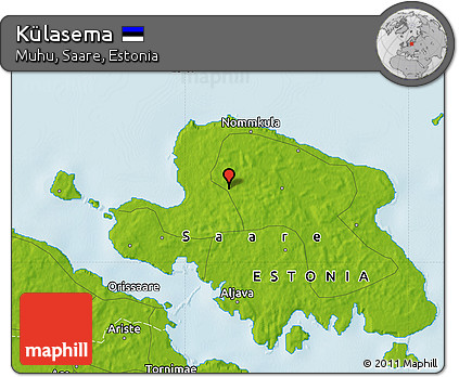Physical Map of Külasema