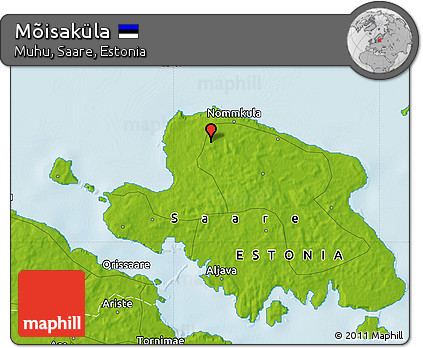 Physical Map of Mõisaküla
