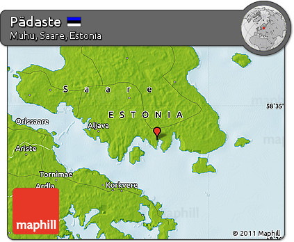Physical Map of Pädaste