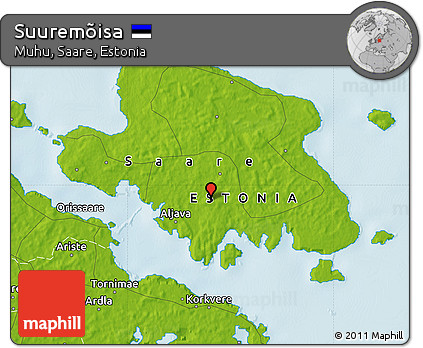Physical Map of Suuremõisa