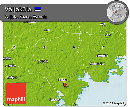 Physical Map of Väljaküla