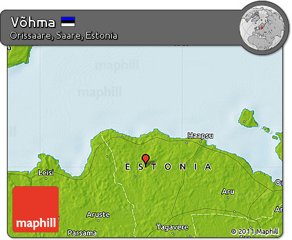 Physical Map of Võhma