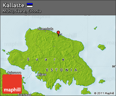 Physical Map of Kallaste