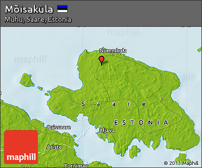 Physical Map of Mõisaküla