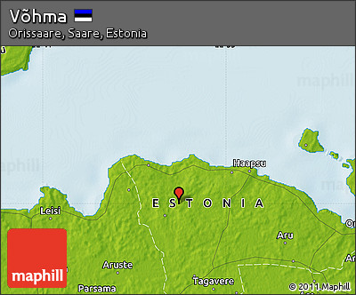 Physical Map of Võhma