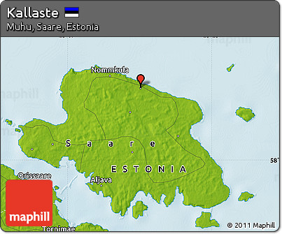 Physical Map of Kallaste
