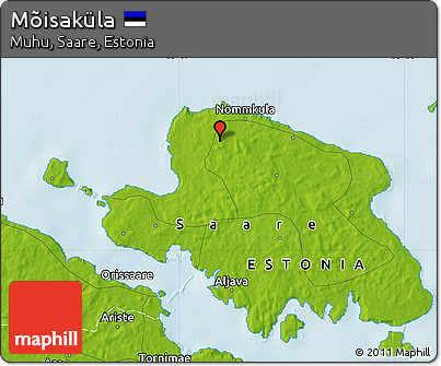 Physical Map of Mõisaküla