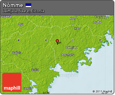 Physical Map of Nõmme
