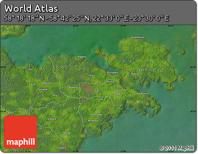 Satellite Map of the Area around 58° 30' 22" N, 23° 1' 29" E