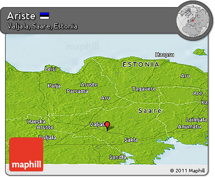 Physical Panoramic Map of Ariste