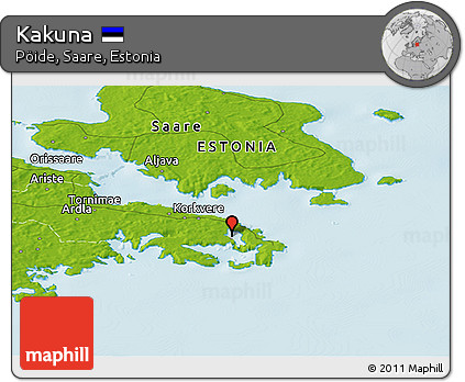 Physical Panoramic Map of Kakuna