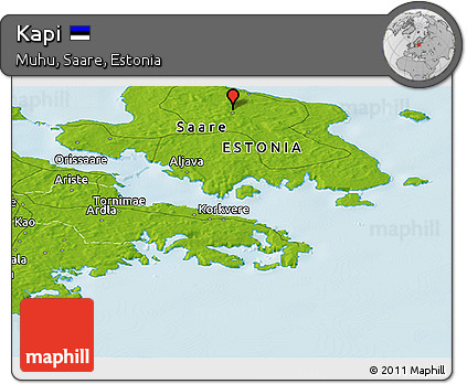 Physical Panoramic Map of Kapi