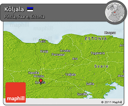Physical Panoramic Map of Kõljala