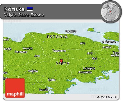 Physical Panoramic Map of Kõriska