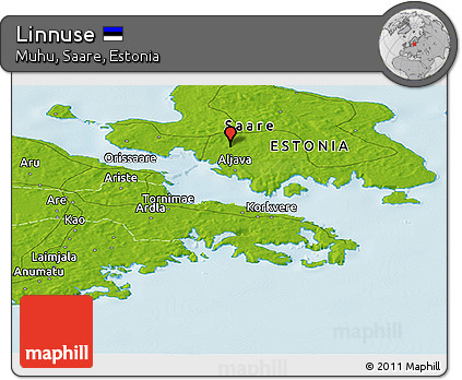 Physical Panoramic Map of Linnuse