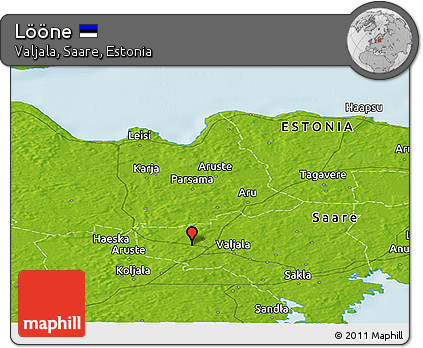Physical Panoramic Map of Lööne