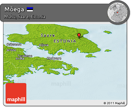 Physical Panoramic Map of Mõega