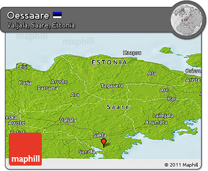 Physical Panoramic Map of Oessaare