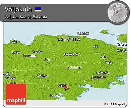 Physical Panoramic Map of Väljaküla