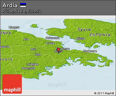 Physical Panoramic Map of Ardla