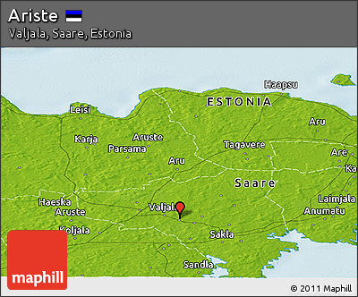 Physical Panoramic Map of Ariste