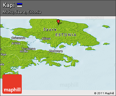 Physical Panoramic Map of Kapi
