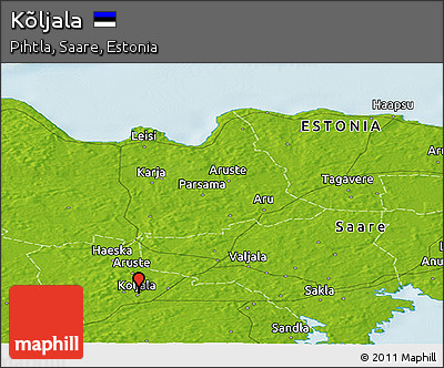 Physical Panoramic Map of Kõljala