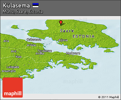 Physical Panoramic Map of Külasema